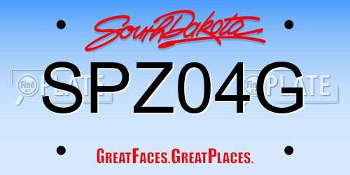 SPZ04G South Dakota License Plate