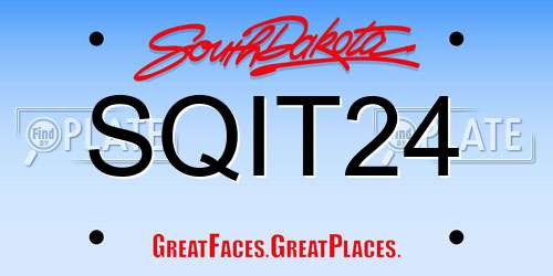SQIT24 South Dakota License Plate