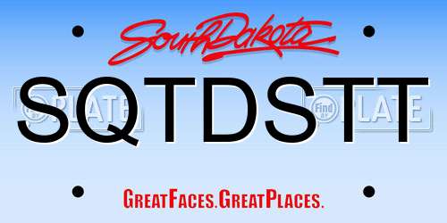 SQTDSTT South Dakota License Plate