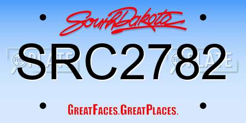SRC2782 South Dakota License Plate