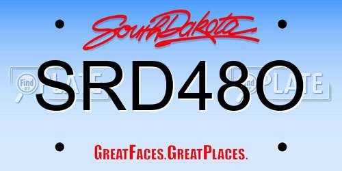SRD48O South Dakota License Plate
