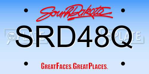SRD48Q South Dakota License Plate