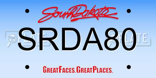 SRDA80 South Dakota License Plate