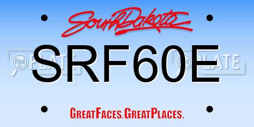 SRF60E South Dakota License Plate