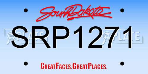 SRP1271 South Dakota License Plate