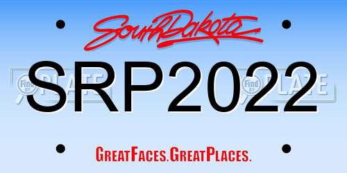 SRP2022 South Dakota License Plate