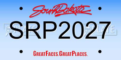 SRP2027 South Dakota License Plate