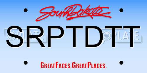 SRPTDTT South Dakota License Plate
