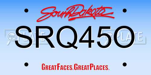 SRQ45O South Dakota License Plate