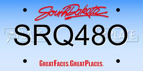 SRQ48O South Dakota License Plate