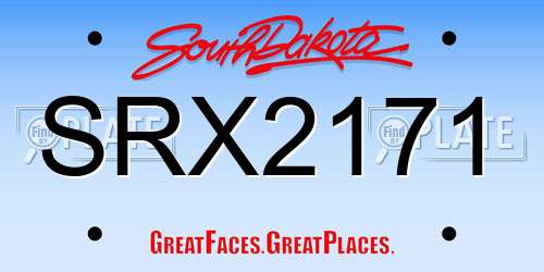 SRX2171 South Dakota License Plate