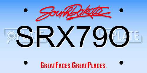 SRX79O South Dakota License Plate
