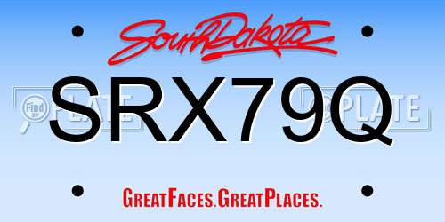 SRX79Q South Dakota License Plate