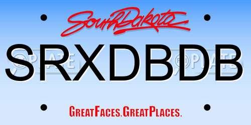 SRXDBDB South Dakota License Plate