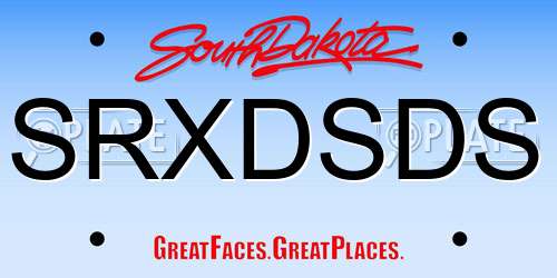 SRXDSDS South Dakota License Plate