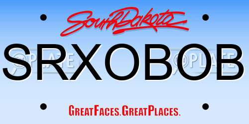 SRXOBOB South Dakota License Plate