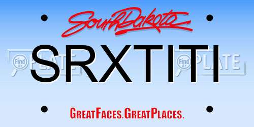 SRXTITI South Dakota License Plate