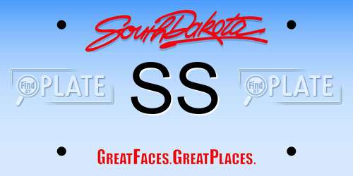 SS South Dakota License Plate