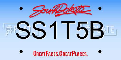 SS1T5B South Dakota License Plate