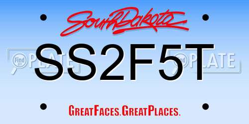 SS2F5T South Dakota License Plate
