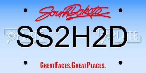 SS2H2D South Dakota License Plate
