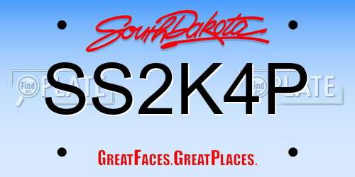 SS2K4P South Dakota License Plate