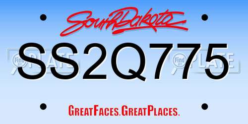SS2Q775 South Dakota License Plate