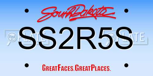 SS2R5S South Dakota License Plate