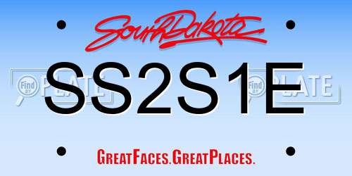 SS2S1E South Dakota License Plate