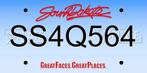 SS4Q564 South Dakota License Plate