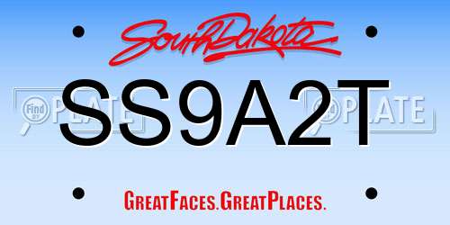 SS9A2T South Dakota License Plate