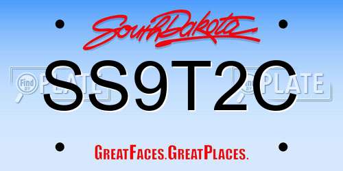 SS9T2C South Dakota License Plate