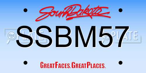 SSBM57 South Dakota License Plate