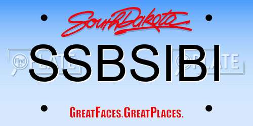 SSBSIBI South Dakota License Plate