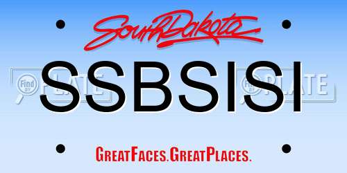 SSBSISI South Dakota License Plate