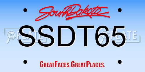 SSDT65 South Dakota License Plate