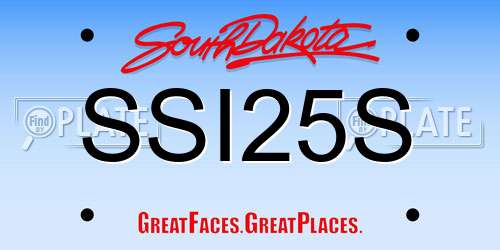 SSI25S South Dakota License Plate