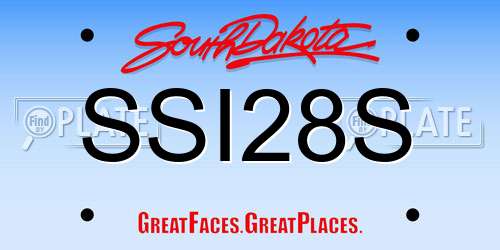 SSI28S South Dakota License Plate