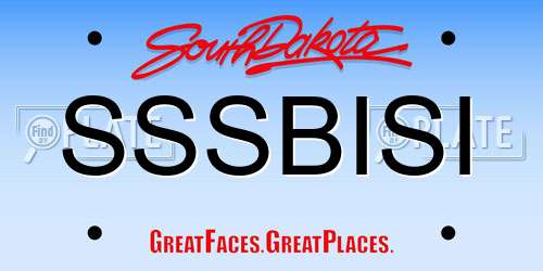 SSSBISI South Dakota License Plate