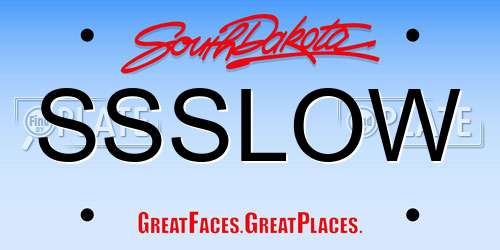 SSSLOW South Dakota License Plate