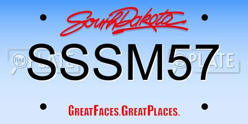 SSSM57 South Dakota License Plate