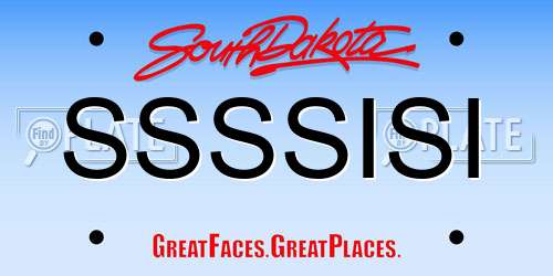SSSSISI South Dakota License Plate