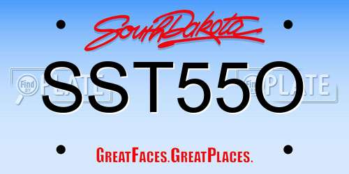 SST55O South Dakota License Plate