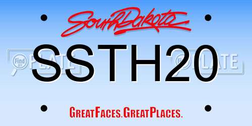 SSTH20 South Dakota License Plate