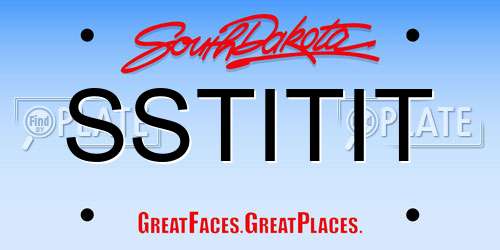SSTITIT South Dakota License Plate