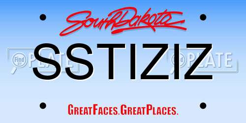 SSTIZIZ South Dakota License Plate