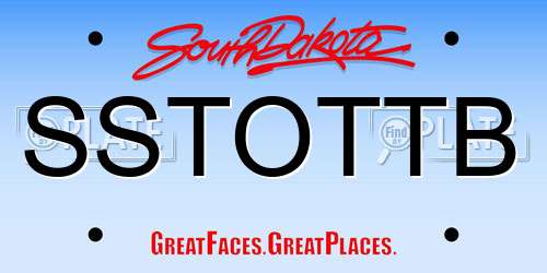 SSTOTTB South Dakota License Plate