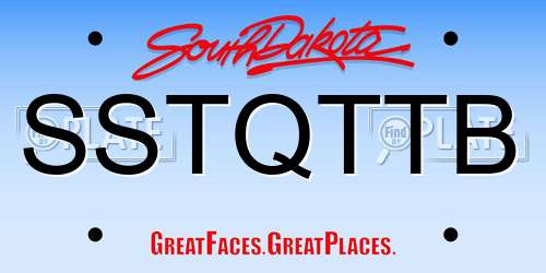 SSTQTTB South Dakota License Plate