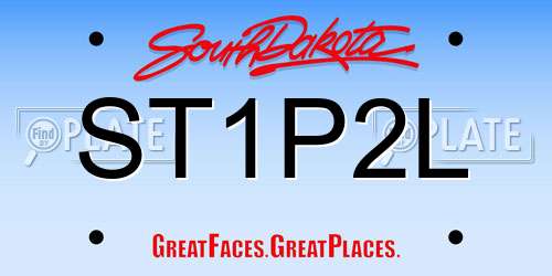 ST1P2L South Dakota License Plate