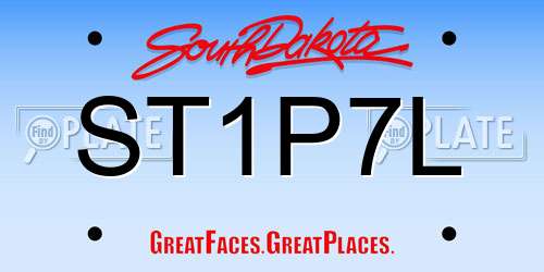 ST1P7L South Dakota License Plate